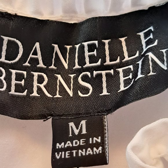 NWT DANIELLE BERNSTEIN x MACYS Womens DRESS white Puff Sleeve Calf midi STUNNING - Picture 4 of 5